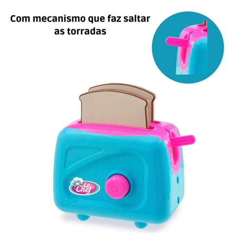 Kit Jogo De Cozinha Infantil Completo Para Comidinha Le Chef